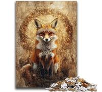 Jigsaw Puzzles for Teenagers 1000 Jigsaws Animal Fox Toy Intellectual Game for Home Decoration for Age 14 Years Up 26x38cm
