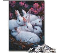 Jigsaw Puzzles for Teenagers 1000 Jigsaws Animal Rabbit, Family Activity Enhance Love between Couples for Age 14+ (Size 26x38cm)
