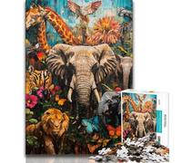 Jigsaw Puzzles for Teenagers 1000 Jigsaws Animal World,Toys Educational Games Stress Relieving Unique Birthday And Gifts (38x26cm)