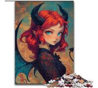 Jigsaw Puzzles for Teenagers 1000 Jigsaws Anime Devil Girl, Analysis And Logic with Fully Interlocking Randomly Shaped Pieces for And Age 14 Years Up (Size 50x75cm)