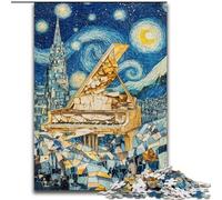 Jigsaw Puzzles for Teenagers 1000 Jigsaws Art Piano, Stress Relief with Fully Interlocking Randomly Shaped Pieces for And 14 Years Old (Size 50x75cm)