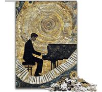 Jigsaw Puzzles for Teenagers 1000 Jigsaws Art Piano, Stress Relief with Fully Interlocking Randomly Shaped Pieces for And 14 Years Old (Size 50x75cm)