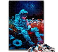 Jigsaw Puzzles for Teenagers 1000 Jigsaws Astronaut And Flower Train Your Brain And Hands Parent-child Interaction for Age 14+ 38x26cm