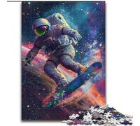 Jigsaw Puzzles for Teenagers 1000 Jigsaws Astronaut Surfing, Toys Educational Games Stress Relieving Enhance Love between Couples (Size 26x38cm)