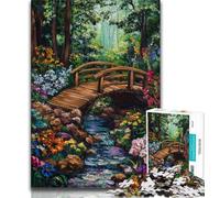 Jigsaw Puzzles for Teenagers 1000 Jigsaws Autumn Wooden Bridge,for Educational Game Challenge Toy Unique Home Decor And Gifts (75x50cm)