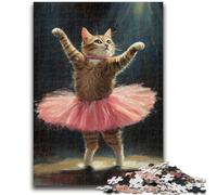 Jigsaw Puzzles for Teenagers 1000 Jigsaws Ballet Cat Challenging To Complete But Fun And Humorous Birthday Present, Gifts, Wall Art 50x75cm