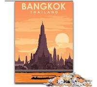 Jigsaw Puzzles for Teenagers 1000 Jigsaws Bangkok Thailand Travel, Suitable for People Aged 14 And Above Educational Games Secret Santa Gifts 26x38cm