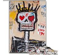 Jigsaw Puzzles for Teenagers 1000 Jigsaws Basquiat-style Skeleton King, for Educational Game Challenge Toy Enhance Memory for Age 14 (Size 26x38cm)