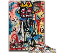 Jigsaw Puzzles for Teenagers 1000 Jigsaws Basquiat-style Skull Train Your Brain And Hands Gifts for Friends And Family 38x26cm