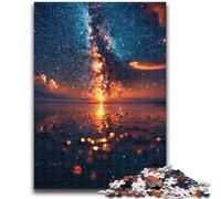 Jigsaw Puzzles for Teenagers 1000 Jigsaws Beach Night Scene Train Your Brain And Hands Parent-child Interaction for Age 14+ 50x75cm