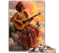 Jigsaw Puzzles for Teenagers 1000 Jigsaws Beautiful Mexican Woman Help The Brain Exercise Addictive Toys to Cultivate Patience Suitable for Couples 50x75cm