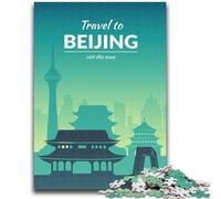 Jigsaw Puzzles for Teenagers 1000 Jigsaws Beijing China Help The Brain Exercise Addictive Toys to Cultivate Patience Suitable for Couples (size 50x75cm)