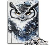 Jigsaw Puzzles for Teenagers 1000 Jigsaws Black And White Owl Challenging To Complete But Fun And Humorous Birthday Present, Gifts, Wall Art 50x75cm