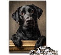 Jigsaw Puzzles for Teenagers 1000 Jigsaws Black Labrador Train Your Brain And Hands Parent-child Interaction for Age 14+ 38x26cm