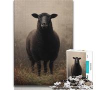 Jigsaw Puzzles for Teenagers 1000 Jigsaws Black Sheep,Learning Educational Toys Family Games Suitable for Desktop Decoration (38x26cm)