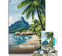 Jigsaw Puzzles for Teenagers 1000 Jigsaws Bora Bora Tropical Paradise,Educational Games Home Decoration Birthday Present,Gifts,Wall Art (38x26cm)