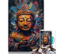 Jigsaw Puzzles for Teenagers 1000 Jigsaws Buddha Oil Painting,Challenging To Complete But Fun And Humorous Unique Birthday And Gifts (38x26cm)