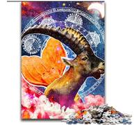 Jigsaw Puzzles for Teenagers 1000 Jigsaws Capricorn Zodiac Wall Art, Train Your Brain And Hands Unique Birthday And Gifts for Age 14+ (Size 26x38cm)