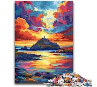Jigsaw Puzzles for Teenagers 1000 Jigsaws Castle at Sunset Train Your Brain And Hands Gifts for Friends And Family 50x75cm