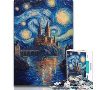 Jigsaw Puzzles for Teenagers 1000 Jigsaws Castle Under The Stars, Analysis And Logic,with Fully Interlocking Randomly Shaped Pieces for And Age 14 Years Up 38x26cm