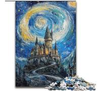 Jigsaw Puzzles for Teenagers 1000 Jigsaws Castle Under The Stars,Family Game Stress Reliever Difficult Challenge Suitable for Couples 38x26cm