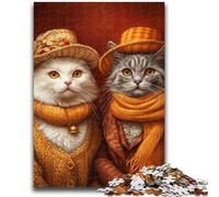 Jigsaw Puzzles for Teenagers 1000 Jigsaws Cat Couple Challenging To Complete But Fun And Humorous Unique Home Decor And Gifts 26x38cm