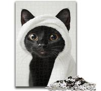 Jigsaw Puzzles for Teenagers 1000 Jigsaws Cat Wearing A Turban Help The Brain Exercise Addictive Toys to Cultivate Patience Suitable for Couples 50x75cm