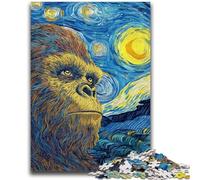 Jigsaw Puzzles for Teenagers 1000 Jigsaws Chimpanzee Under The Night Sky Challenging Game And Family Play Secret Santa Gifts 50x75cm