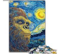Jigsaw Puzzles for Teenagers 1000 Jigsaws Chimpanzee Under The Night Sky Learning Educational Toys Fun at Home Activities, Birthday Present,Travel Gifts 50x75cm