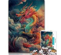 Jigsaw Puzzles for Teenagers 1000 Jigsaws Chinese Dragon,Toys Educational Games Stress Relieving Unique Birthday And Gifts (38x26cm)