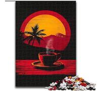 Jigsaw Puzzles for Teenagers 1000 Jigsaws Coffee at Sunset, for 14+ For Family Fun & Game Night Artists' Collection, Fine Arts (Size 26x38cm)