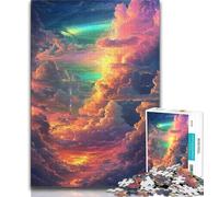 Jigsaw Puzzles for Teenagers 1000 Jigsaws Colorful Clouds,for Educational Game Challenge Toy Unique Home Decor And Gifts (38x26cm)