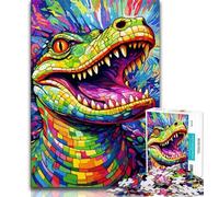 Jigsaw Puzzles for Teenagers 1000 Jigsaws Colorful Crocodiles,Challenging To Complete But Fun And Humorous Unique Birthday And Gifts (38x26cm)