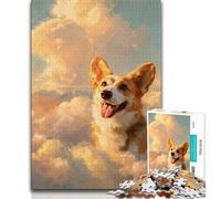 Jigsaw Puzzles for Teenagers 1000 Jigsaws Corgi in The Cloud,for Educational Game Challenge Toy Unique Home Decor And Gifts 38X26CM