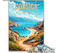 Jigsaw Puzzles for Teenagers 1000 Jigsaws Corsica Mediterranean, Suitable for People Aged 14 And Above Educational Games Secret Santa Gifts 50x75cm