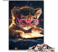 Jigsaw Puzzles for Teenagers 1000 Jigsaws Cute Tiger, Family Activity Enhance Love between Couples for Age 14+ (Size 50x75cm)