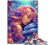 Jigsaw Puzzles for Teenagers 1000 Jigsaws Dolphin And Girl Challenging To Complete But Fun And Humorous Unique Birthday And Gifts 26x38cm
