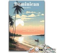 Jigsaw Puzzles for Teenagers 1000 Jigsaws Dominican Republic Travel Train Your Brain And Hands Parent-child Interaction for Age 14+ (size 50x70cm)