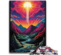 Jigsaw Puzzles for Teenagers 1000 Jigsaws Dreamy Beautiful Mountains Train Your Brain And Hands Gifts for Friends And Family 38x26cm
