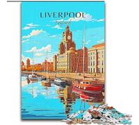 Jigsaw Puzzles for Teenagers 1000 Jigsaws England Liverpool Travel,Family Entertainment Toys Is Ideal As A Gift for The Whole Family 50x75cm