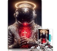Jigsaw Puzzles for Teenagers 1000 Jigsaws Fantasy Astronaut,Family Game Stress Reliever Difficult Challenge Enhance Love between Couples 38x26cm
