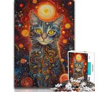 Jigsaw Puzzles for Teenagers 1000 Jigsaws Fantasy Cat,Educational Games Home Decoration Birthday Present,Gifts,Wall Art (38x26cm)