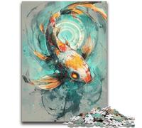 Jigsaw Puzzles for Teenagers 1000 Jigsaws Fantasy Koi Train Your Brain And Hands Parent-child Interaction for Age 14+ 38x26cm
