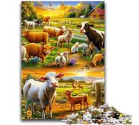 Jigsaw Puzzles for Teenagers 1000 Jigsaws Farm Animals Train Your Brain And Hands Gifts for Friends And Family 38x26cm