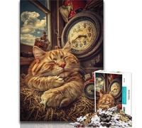 Jigsaw Puzzles for Teenagers 1000 Jigsaws Farm Cat,Challenging Game And Family Play Birthday Present,Gifts,Wall Art 38x26cm
