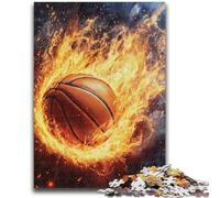 Jigsaw Puzzles for Teenagers 1000 Jigsaws Flame Basketball Educational Family Game Wall Decoration Unique Birthday And Xmas Gifts 26x38cm