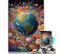 Jigsaw Puzzles for Teenagers 1000 Jigsaws Flower Earth,Toys Educational Games Stress Relieving Unique Birthday And Gifts 50x75cm