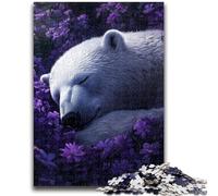 Jigsaw Puzzles for Teenagers 1000 Jigsaws Flowers And Polar Bears Help The Brain Exercise Addictive Toys to Cultivate Patience Wall Decoration 26x38cm