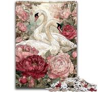 Jigsaw Puzzles for Teenagers 1000 Jigsaws Flowers White Swan, Educational Games Home Decoration Is Ideal As A Gift for The Whole Family 50X75CM