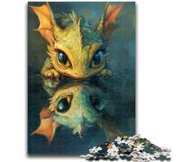 Jigsaw Puzzles for Teenagers 1000 Jigsaws Flying Dragon Reflection Help The Brain Exercise Addictive Toys to Cultivate Patience Suitable for Couples 26x38cm